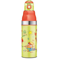Milton Kool Stunner 600 Kids Plastic Insulated Water Bottle, 520 Ml, Sipper Bottle, Leak Proof, Bpa Free, Food Grade, School & Picnic Bottle, Sea Green