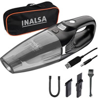 Inalsa Cordless Vacuum Cleaner For Car & Home |Wet & Dry Vacuum Cleaner|Strong Suction |Hepa Filtration|Usb Rechargeable| Wireless Vacuum Cleaner |Handy Vacuum Cleaner(Free Carry Bag) Carworx Cl.