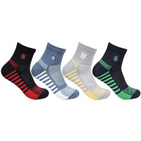 Bonjour Men's Ankle Socks (Pack Of 4)(Bro3107-Po4_Multicolor_Free Size)