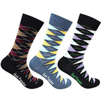 Hush Puppies Men's Cotton Calf Length Socks (Brohpm-01B-Po3_Multicolor_Free Size)