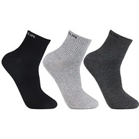 Bonjour Men's Cotton Ankle Sports Socks - Pack Of 3, Free Size