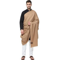Bunkaar Men's The Handloom Story Plain Woollen Dhariwal Lohi/Shawl (Brown, 48" X 102")