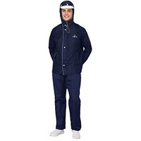 The Clownfish Nylon Viner Pro Series Reversible Waterproof Double Layer Men's Standard Length Raincoat (Blue, 3Xl-Size)