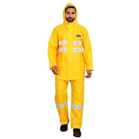 The Clownfish Polyester Rain Coat For Men Waterproof For Bike With Hood Standard Length Raincoat For Men. Set Of Top And Bottom Packed In A Storage Bag Indus Pro Series (Yellow, Xxx-Large)