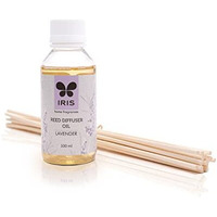 Iris, Home Fragrance, Iris Lavender Reed Diffuser Refill, Lavender Scent, Toxin-Free, Fine-Living Fragrance, Aromachology, Mood Enhancer, Made In India - 1 Unit Of 100Ml Fragrance Diffuser Oil.