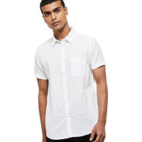 Max Men's Half Sleeves Regular Fit Solid Casual Shirt (White_44)