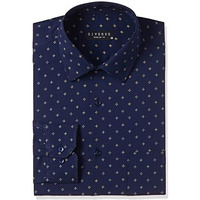 Diverse Men's Printed Regular Fit Cotton Formal Shirt(Dvf01F2L01-263_Navy/Golden_46)