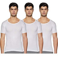 Rupa Men's Solid Regular Fit Vest (Pack Of 3) (Rjnjnvsnrs3P02090_White 90 Cm)