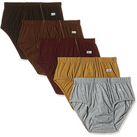 Rupa Frontline Plain Brief For Men, 100% Cotton Material, Pack Of 5 Assorted