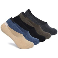 Footline F1402 No-Show Loafer Socks | Men & Women | Everyday Wear | Ultra-Breathable & Soft | Multicolored | Free Size | Pack Of 5