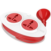 Gm 3207 G-On Mini 3 Pin Extension Cord 1.5 Mtr. With Indicator, Safety Shutter & 2 International Sockets