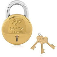 Godrej Locks I Navtal 6 Levers 50 Mm I Padlock For Main Door I Gate Lock I Tool Box, Shutters, Shops & Offices I Strong Hardened Corrosion Resistant Shackle I Brass Material | 1 Year Warrenty
