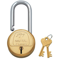 Godrej Locks I Navtal 7 Levers 65 Mm I 3 Keys I Long Hardened Shackles I For Padlock For Main Door I Gate Lock I Tool Box, Shutters, Shops & Offices I Brass Finish | 1 Year Warrenty