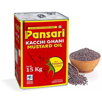 Pansari Premium Kacchi Ghani Mustard Oil | Cold Pressed & Naturally Extracted | Fortified With Vitamin A & D | Rich In Omega 3 & 6 | Ideal For Cooking, Skin & Hair Care (15-Kg)