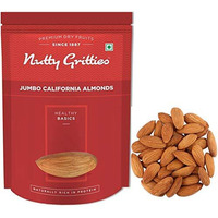 Nutty Gritties California Almonds Badam Raw 500G And Natural, Jumbo For Morning Consumption Dry Fruit, High Protein, Vegan Friendly Snack