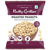 Nutty Gritties Roasted Salted Peanuts With Himalayan Pink Salt, Rich Protein, (Pack 6-240G)