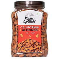 Nutty Gritties California Almonds 1Kg - 100% Natural & Premium, Value Pack, Resealable Jar