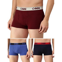 Onn Men's Cotton Boxers (Pack Of 3) (Colors May Vary) (8904209868657 254_Assorted_Medium(80-85)_3Pc)