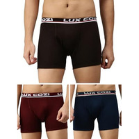 Lux Cozi Men's Cotton Boxers (Pack Of 3) (8904209872999_Cozi_Bigshot_Longs_90_Assorted) (Color & Prints May Vary)