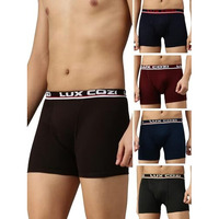 Lux Cozi Men's Cotton Boxers (Pack Of 5) (8904209873118_Cozi_Bigshot_Longs_90_Assorted) (Color & Prints May Vary)