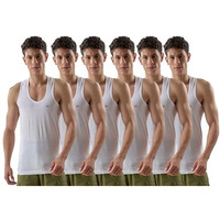Lux Venus Vest For Men White | 100% Cotton | Pack Of 6