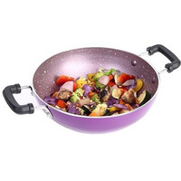 Wonderchef Venice Mini Kadhai | Pure-Grade Virgin Aluminium | Pfoa Free Non-Stick Coating | Cool Touch Handles | Ideal For Cooking In Smaller Quantity | Durable And Long Lasting | 16Cm