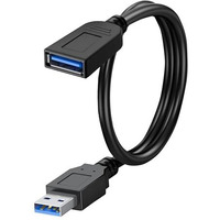 Storite 30Cm Usb 3.0 Extension Cable Extender Superspeed 5 Gbps Usb 3.0 Type A Male To Usb A Female Extension Cord For Printer, Mouse, Pen Drive 30Cm