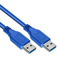 Storite 1.5M Usb 3.0 Type A Male To Type A Male Cable For Data Transfer Hard Drive Enclosures, Cooling Pad -Blue