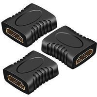 Storite 3 Pk Hdmi Extender Female To Female Jointer Coupler Adapter Extender For Hdtv, Computer, Ps 4/3, Monitor,Laptop, Projector, Dvd Player, Pc,Roku Stick - Black