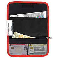 Storite Two Wheeler/Car Document Holder Vehicle Registration & Insurance Organizer With Sleek Design And Secure Storage Fits Driving Licence, Rc Book, Puc, Insurance (Red & Black-25.5 X 12 Cm)