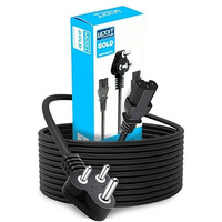 Storite Uport 1 Pack 1.8 Meter Power Cable For Pc 3 Pin Pc Power Cable 18Awg Iec Mains Kettle Lead Replacement For Desktop/Monitor/Printer - Black