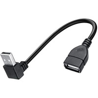 Storite 15Cm Usb 2.0 Extension Cable Usb Male To Female Converter Adapter Extender Cord Up Angle - Black