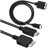 Storite 1 Meter Usb Type C To Micro-B Usb 3.0 Cable, 5Gbps Fast Charging & Syncing Cord For Portable External Hard Drives Like Wd Elements, My Passport Seagate Expansion, Macbook Pro Air - Black