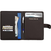Storite Car Document Holder Owner Manual, Durable Leather Vehicle Registration & Insurance Insurance Card, Driving Licence, Rc Book Organizer With Multiple Pockets(Dark Brown-25Cm X 18.5Cm X 2.5Cm)