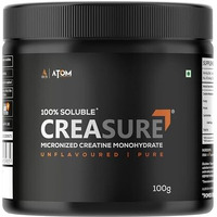 As-It-Is Atom Creasure 100% Soluble Creatine Monohydrate, Micronised & Unflavored, Fast Recovery, Rapid Absorption, Supports Lean Muscle Growth, 33 Servings