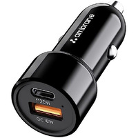Ambrane 38W Fast Car Charger With Dual Output, Quick Charge 3.0 And Power Delivery, Type-C & Usb Port, Wide Compatibility For Smart Phones (Raap C38 A, Black)
