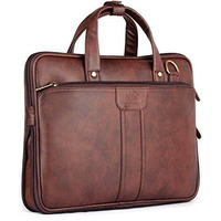 The Clownfish Richard Series Faux Leather 14 Inch Laptop Bags,Laptop Bags For Men, Briefcase, (Mahogany)