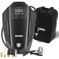 Agaro Primo High Power Digital Tyre Inflator For Car & Bike, Air Inflator Car Accessories, 120 Watt Air Pump With 12V Car Plug, Upto 150 Psi, Emergency Led Light, Compact & Portable Air Compressor