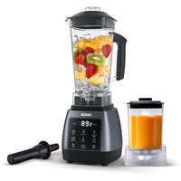 Agaro Royal Professional Blender/Grinder/Mixer, 2000W, 5 Preset Function, Commercial Heavy Duty Blender, High Power & Speed Blender, 9 Speed Settings, Pulse & Timer, 2L & 600Ml Small Grinding Jar