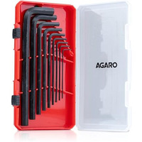 Agaro 9Pcs Hex Allen Key Set, Heat Treated, Ideal For Repair & Maintenance For Home & Diy Use.