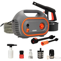 Agaro Primo High Pressure Washer, 1400 Watts, 110 Bars, 6.5L/Min Flow Rate, 5 Meters Outlet Hose, For Car,Bike And Home Cleaning Purpose, Grey