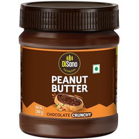 Disano Chocolate Peanut Butter Crunchy, 350G, 23G Protein & 6.4G Dietary Fibre, Tasty & Healthy Chocolate Spread For Breakfast & Snacks, Made With Premium Roasted Peanuts, Zero Cholesterol & Trans Fat