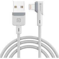 Portronics Konnect L 1.2M Por-1401 Fast Charging 3A 8 Pin Usb Cable With Charge & Sync Function (White)