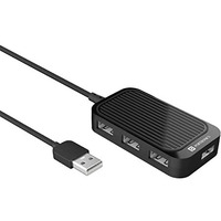 Portronics Mport 4D Usb Hub (4-In-1), Multiport Usb Dock With Long Cable And Up To 480 Mbps High Data Transfer Speed (Black)