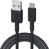 Portronics Konnect Link Micro Usb Fast Charging Cable With 3.0A Output, 480Mbps Data Transfer, 1M Length For Smartphones, Tablet, Laptops & Other Micro Usb Devices(Black)
