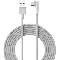 Portronics Konnect L Fast Charging 3A Type-C Cable 2 Meter With Charge & Sync Function For All Type-C Devices (White)