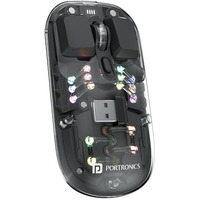 Portronics Toad 5 Transparent Bluetooth Mouse With 2.4 Ghz & Bt 5.3 Dual Wireless, Rechargeable, Rgb Lights, Connect 3 Devices, Sleek Design For Laptop, Smartphone, Tablet (Black)