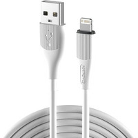 Portronics Silklink 3A Usb To 8 Pin Fast Charging Cable For Lightning Devices,Premium Silicon Cable, 1M (White)