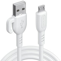 Portronics Konnect Core 3 Usb-A To Micro Fast Charging Cable For Smartphones,Tablets, Speakers, Laptops & Other Micro Usb Devices,Inbuilt Cable Management Hook,3.0A Max Output,Fast Data Sync(White)