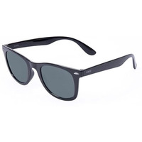 Idee Sunglasses| 100% Uv Protected | Solid | Full Rim | Wayfarer | Men | Small | Shiny Black-Shiny Silver Part Polycarbonate Frame | Green Polycarbonate Lens